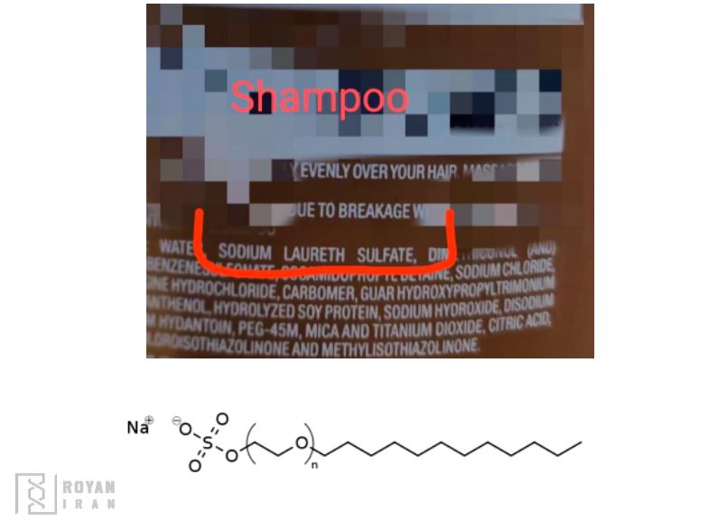 سدیم لورت سولفات در ترکیبات شامپو